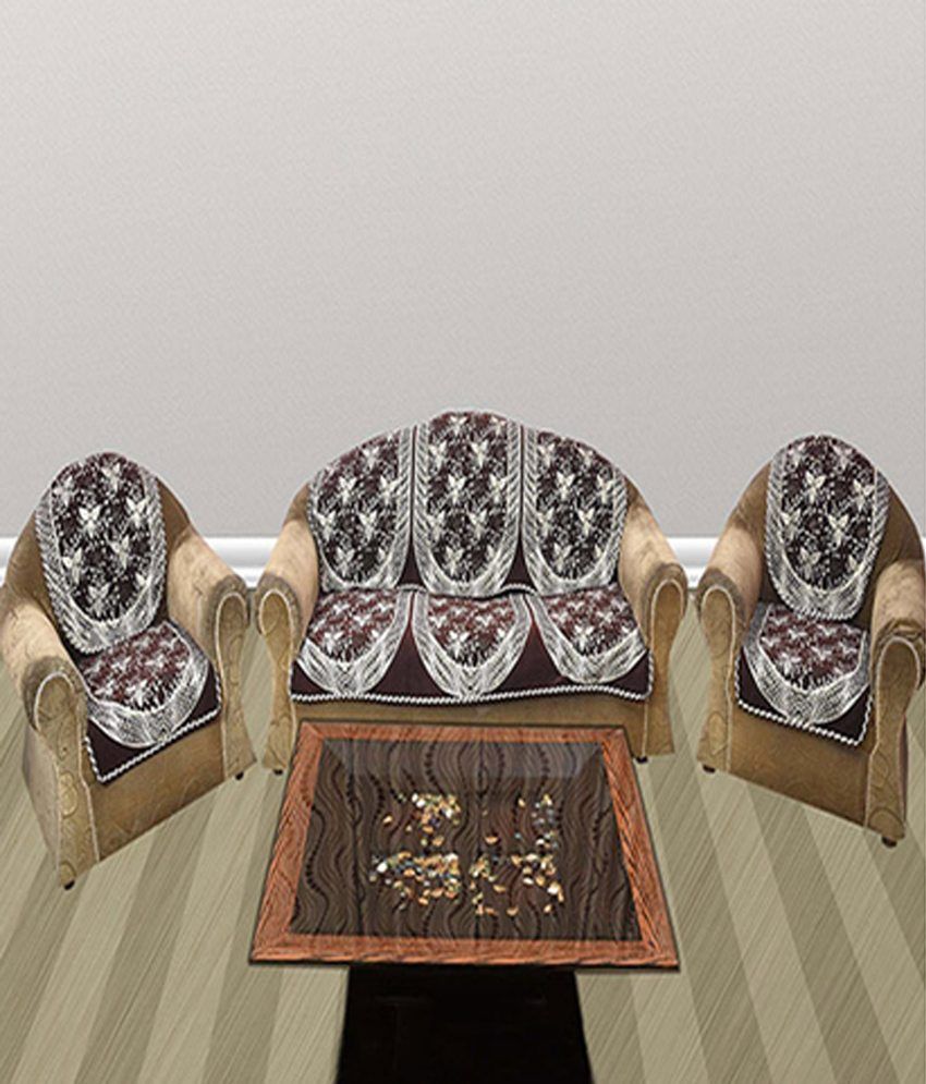 Bhavya Coffee Velvet Sofa Slipcover Set of 10 Buy Bhavya Coffee
