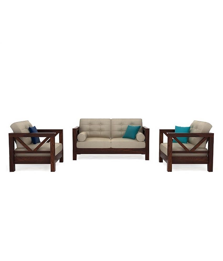 Ethnic India Art Mia Soild Wood 5 Seater Sofa Set With Coffee