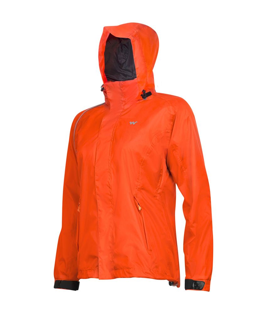 womens orange rain jacket