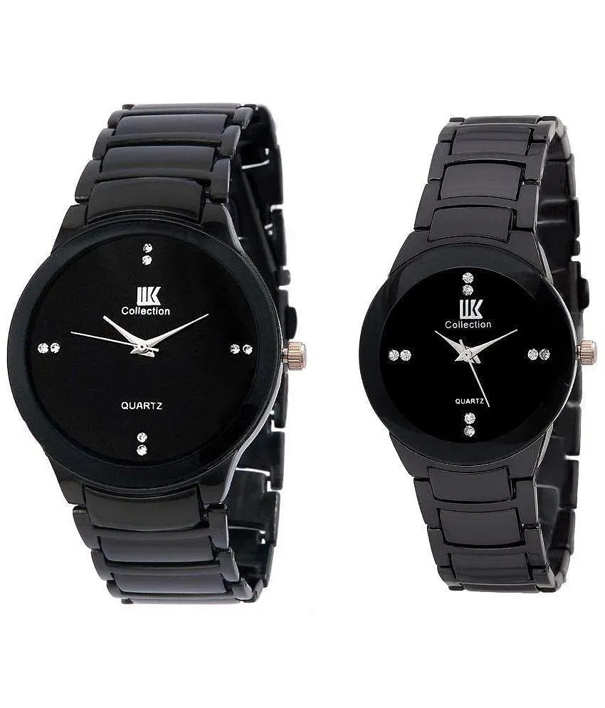 IIK Collection Black Analog Watch Pack Of 2 Buy IIK Collection