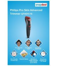 Philips QT4011/15 Pro Beard Trimmer Red & Black