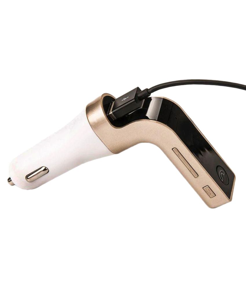 Ooze Golden Bluetooth FM And USB Car Charger With Audio Cable Buy Ooze Golden Bluetooth FM And 