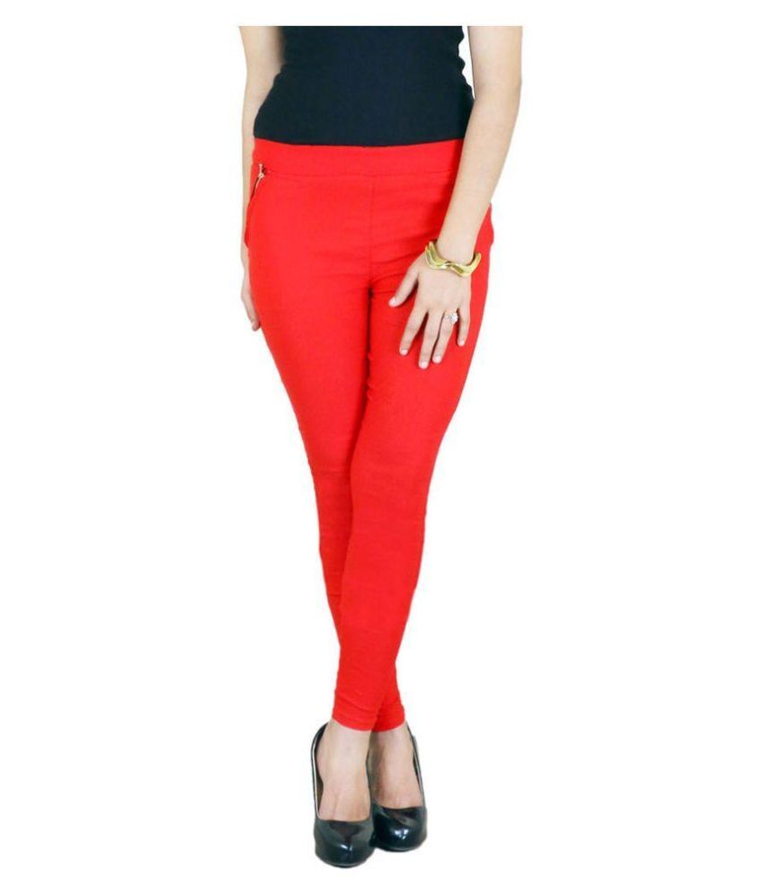 red jeggings online