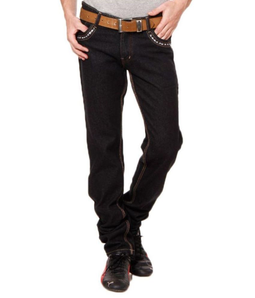     			British Terminal Black Slim Fit Solid Jeans