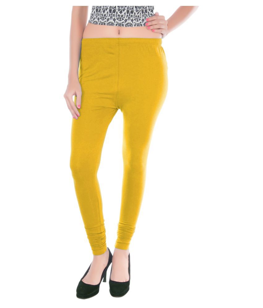 AG Fashion Golden Yellow Lycra Leggings Price in India - Buy AG Fashion ...