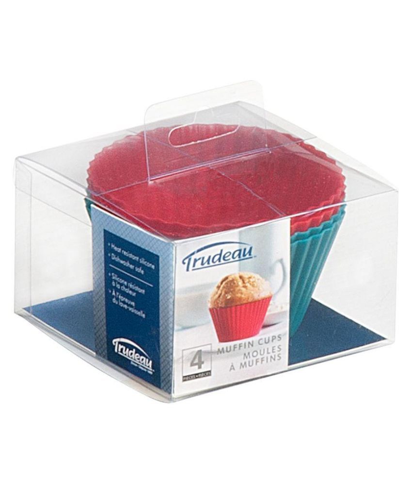 Trudeau Multicolour Silicone Extra Large Muffin Cups (set Of 4) Buy