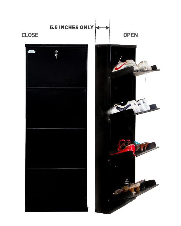 Shoe rack 4 shelf-Metal Stand-design 