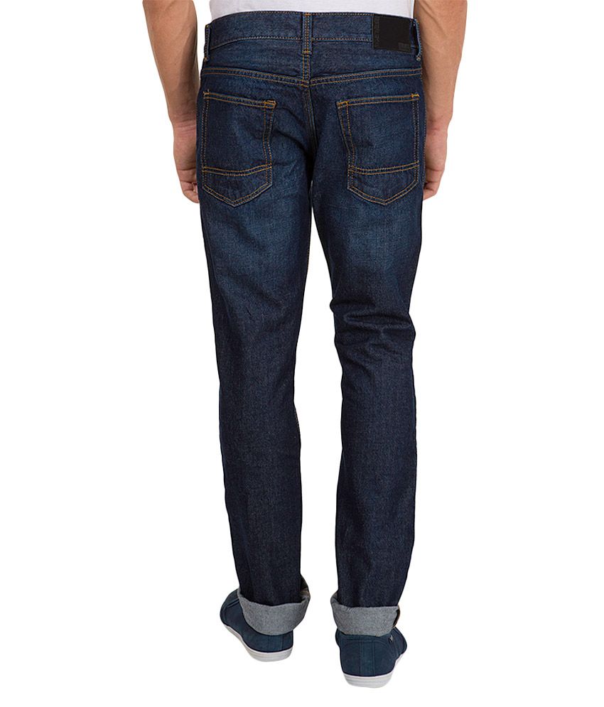 highlander tapered fit men blue jeans