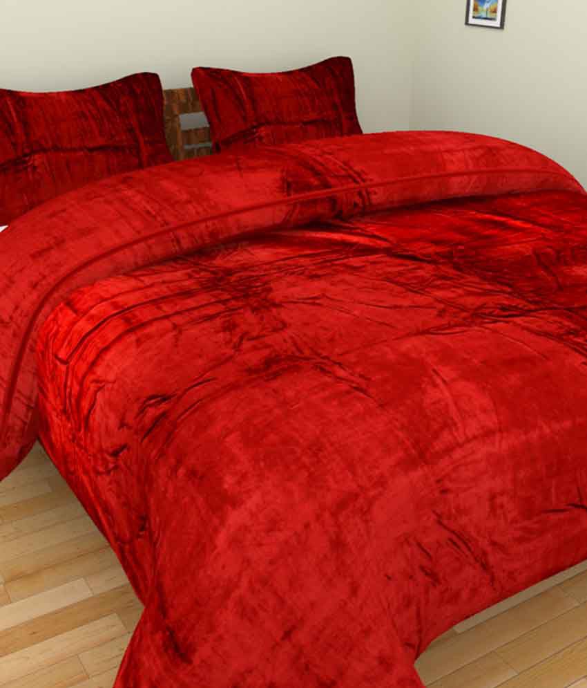 Resham Route Red Plain Velvet King Bedsheet with 2 Pillow Covers - Buy  Resham Route Red Plain Velvet King Bedsheet with 2 Pillow Covers Online at  Low Price in India - Snapdeal.com