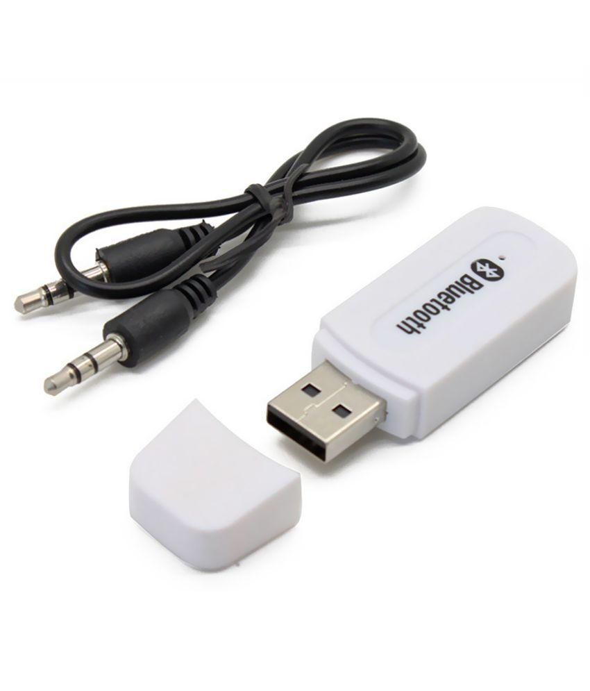     			Zephyr AWP Portable USB Bluetooth Audio Music Receiver Dongle Adapter Car Mobile Speaker - White