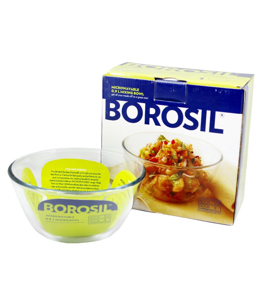 Borosil Glass Microwavable Mixing Bowl - Set of 2: Buy Online at Best