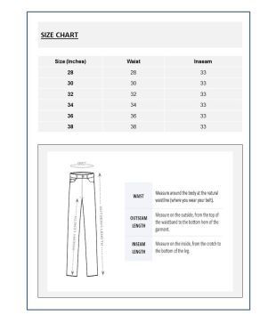 Vibrant Jeans Size Chart
