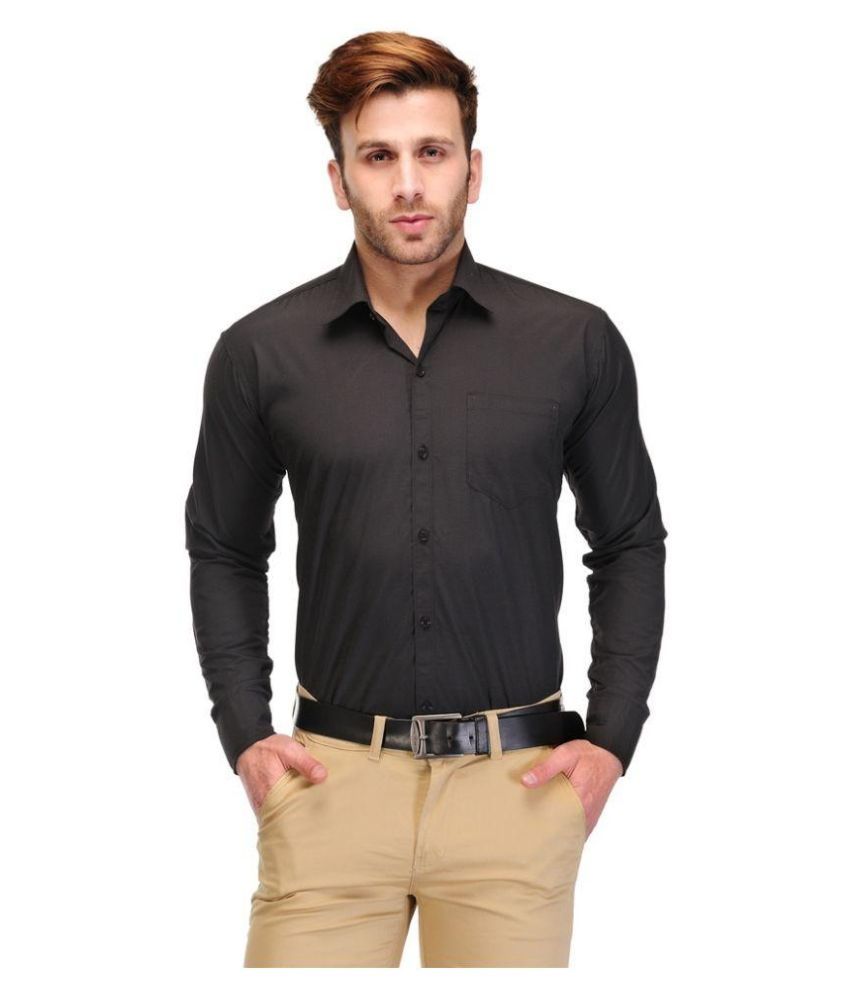 Unique For Men Black Formal Slim Fit Shirt Buy Unique For Men Black 