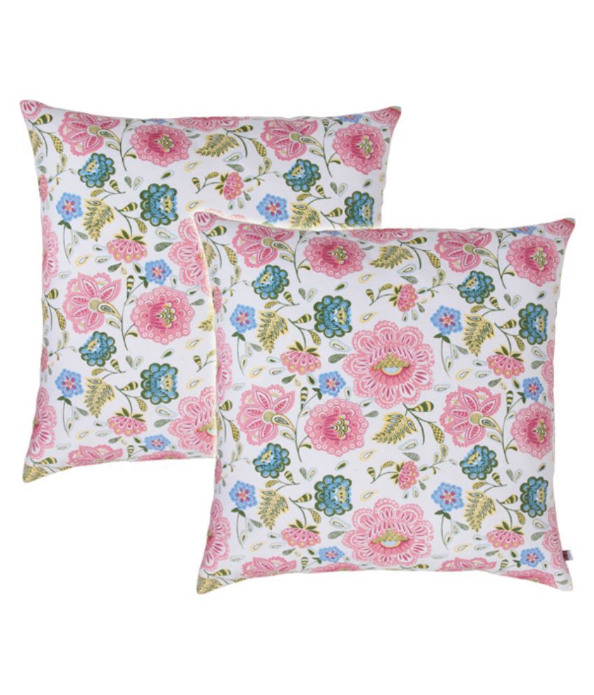     			Zubix Multicolor Cotton Cushion Covers - Pack Of 2