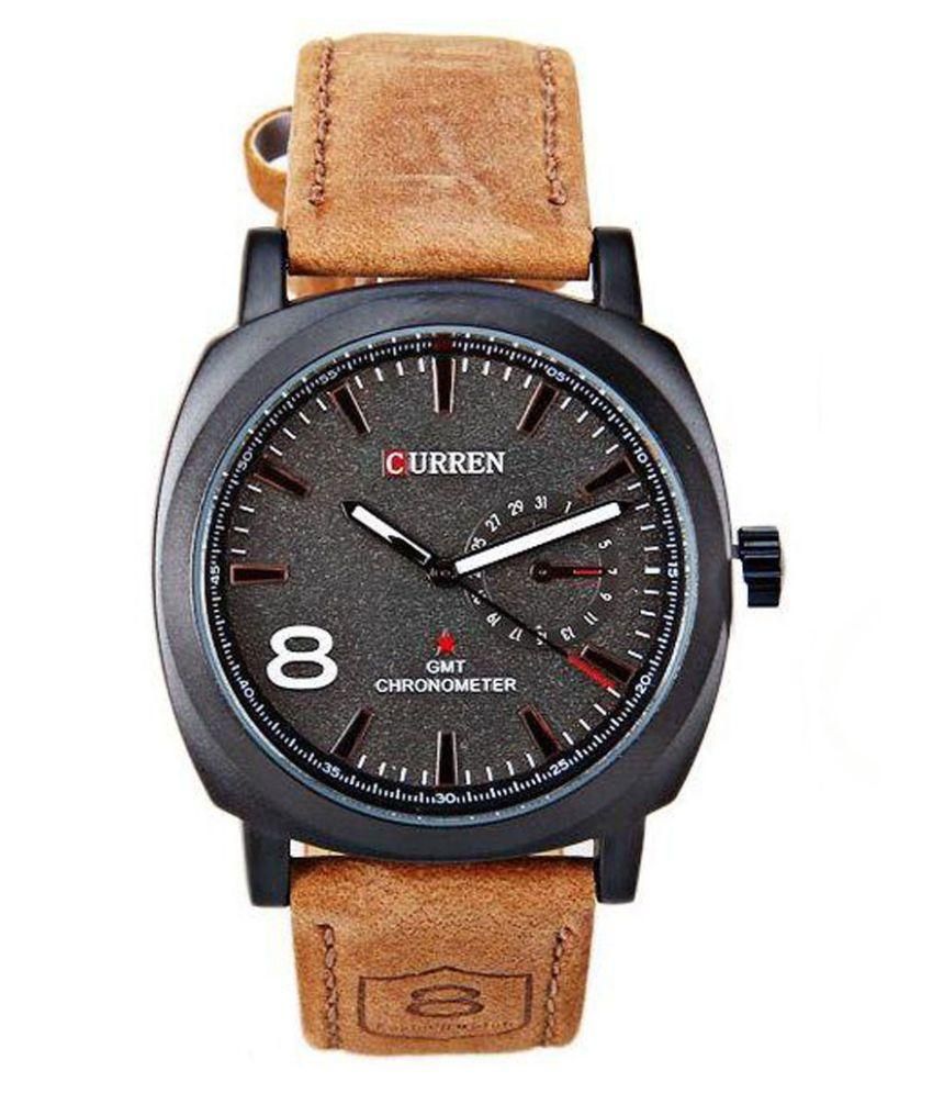 curren round dial analog watch