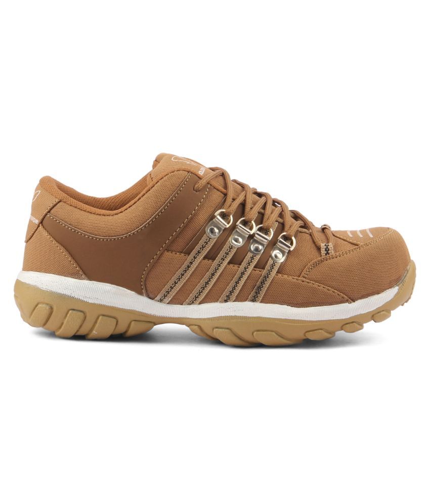 brown athletic shoes