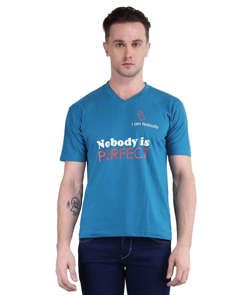     			British Terminal Blue V-Neck T Shirt