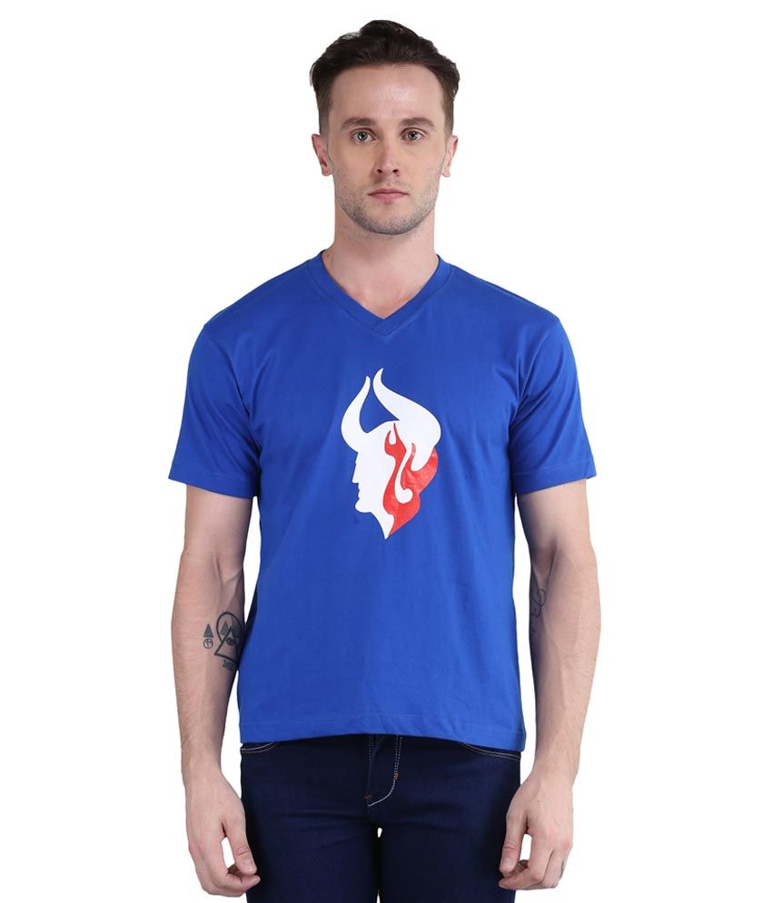     			British Terminal Blue V-Neck T Shirt