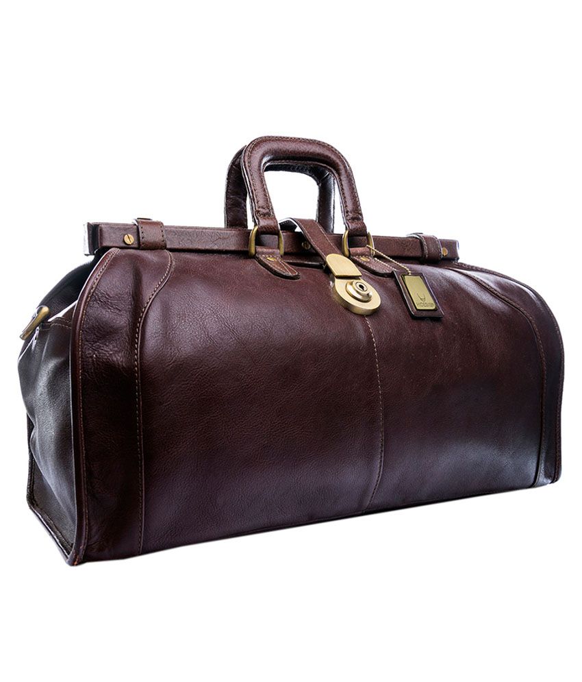 Hidesign Safari Brown Leather Duffle Bag - Buy Hidesign Safari Brown Leather Duffle Bag Online ...