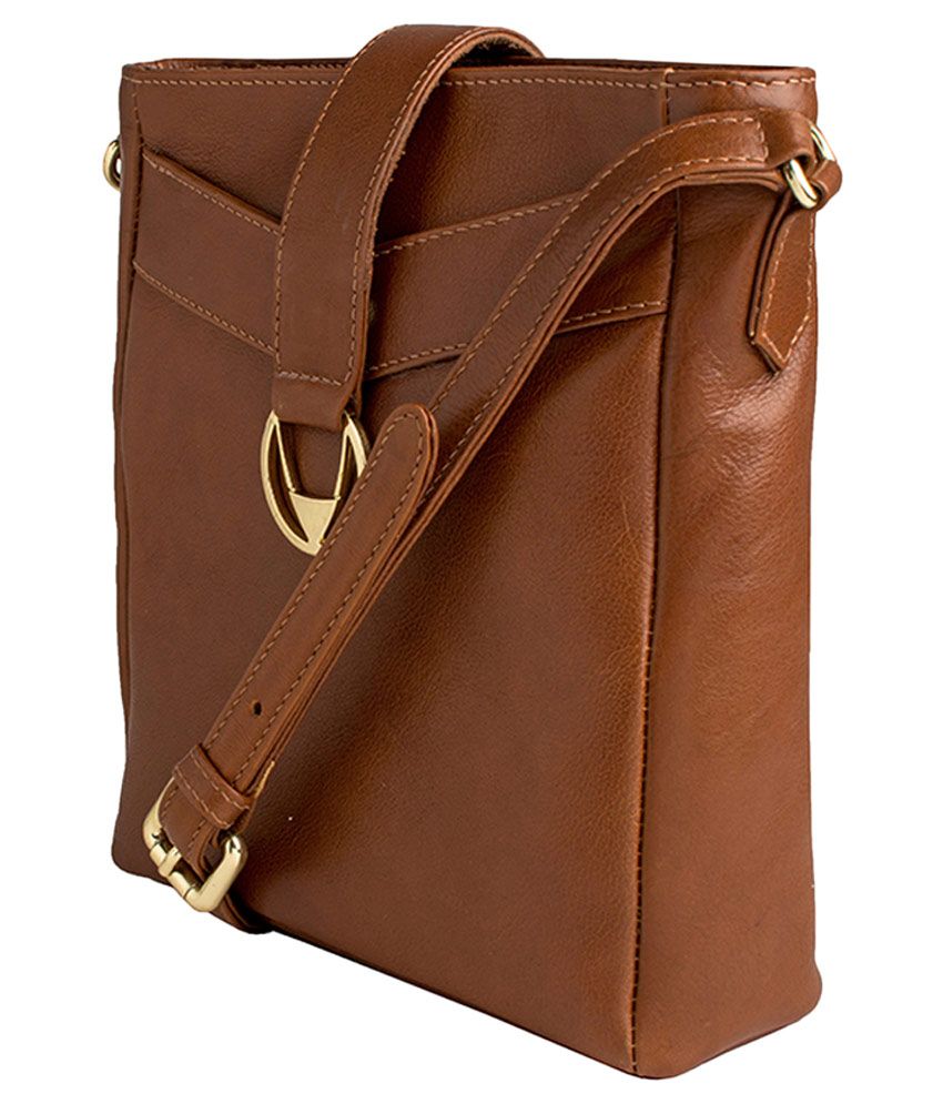 hidesign tan leather bag