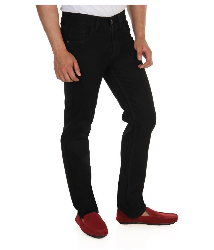 black regular fit jeans