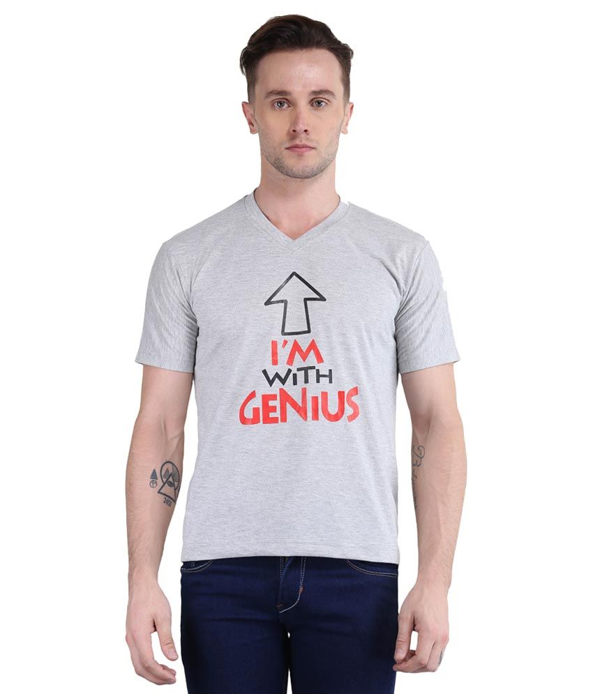     			British Terminal Grey V-Neck T Shirt