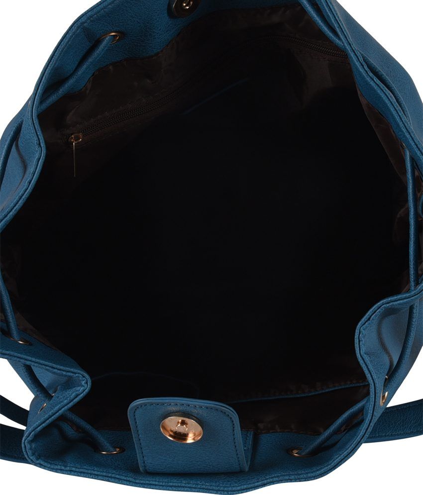 Diana Korr Blue Faux Leather Shoulder Bag Buy Diana Korr Blue Faux