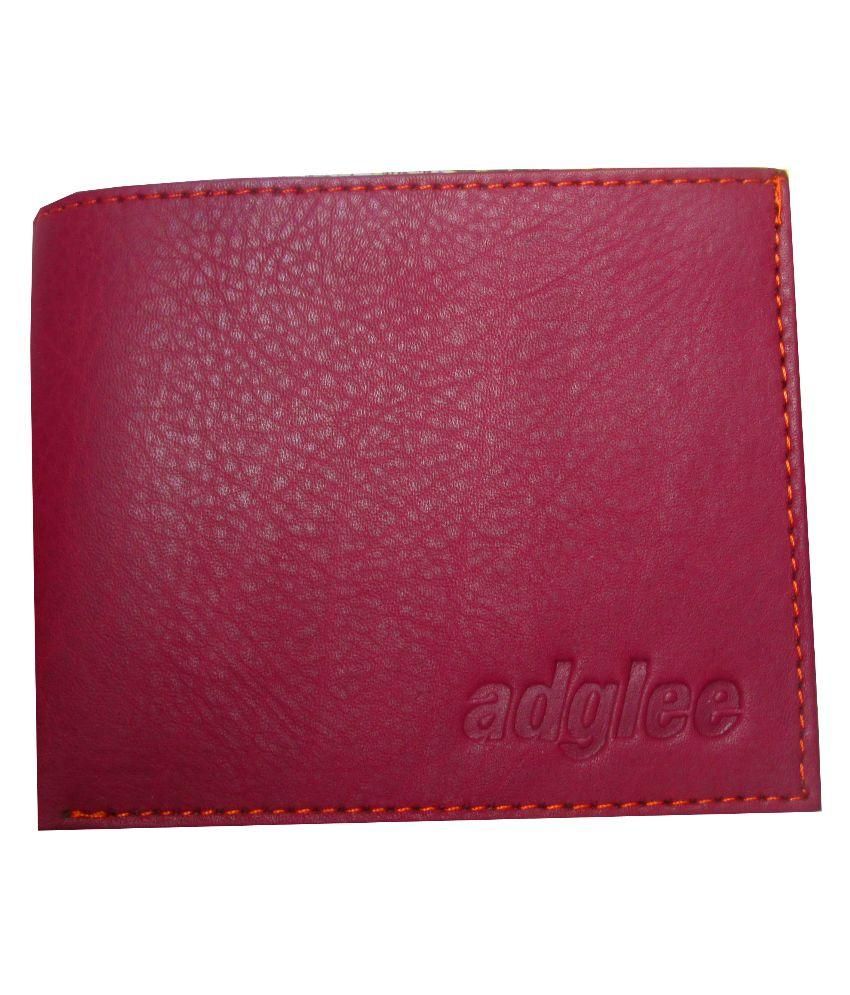 maroon leather wallet