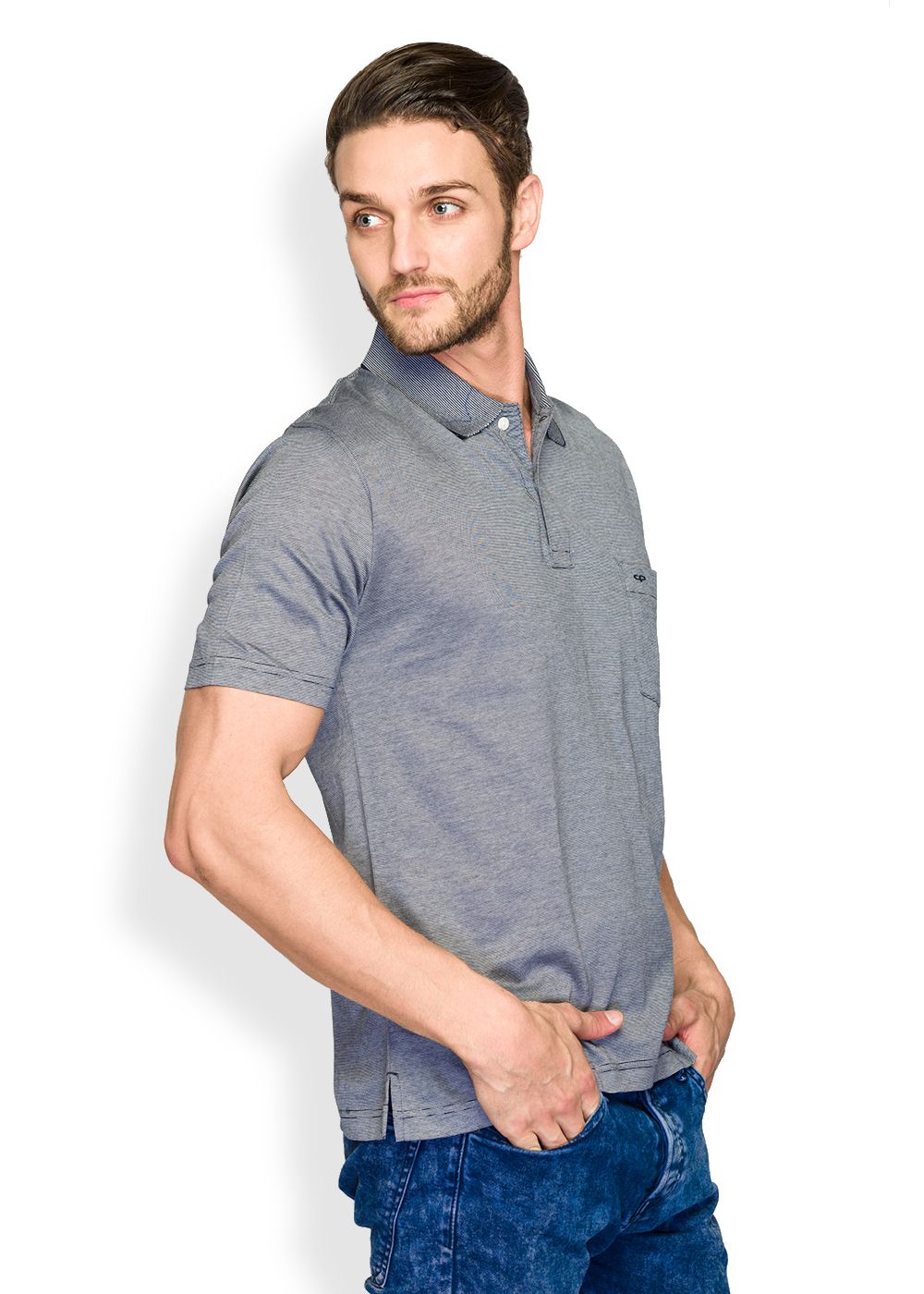 ColorPlus Grey Polo T Shirts - Buy ColorPlus Grey Polo T Shirts Online ...