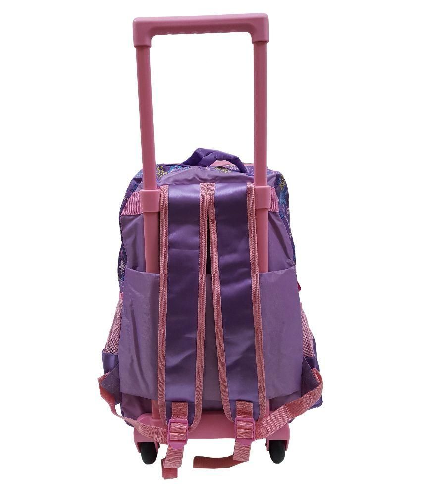 Tasni Purple School Trolley Bag With Lunch Bag & Pencil Pouch: Buy ...