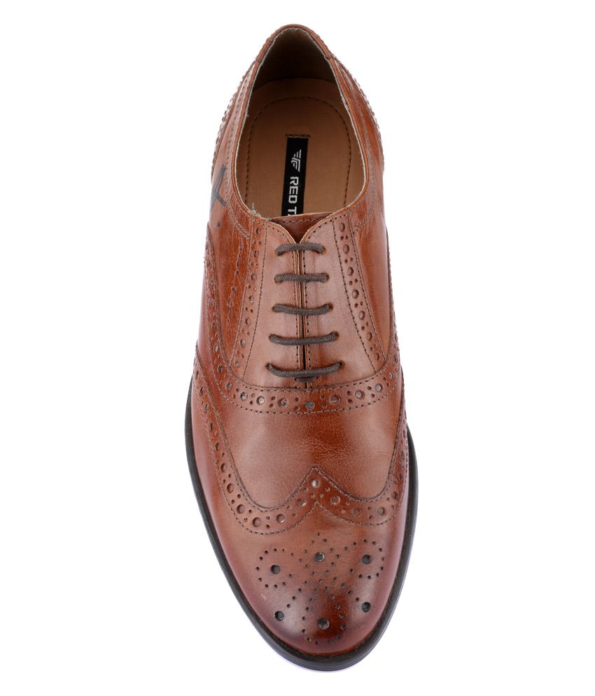 red tape formal shoes tan colour