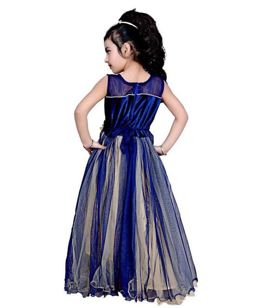 light blue net gown