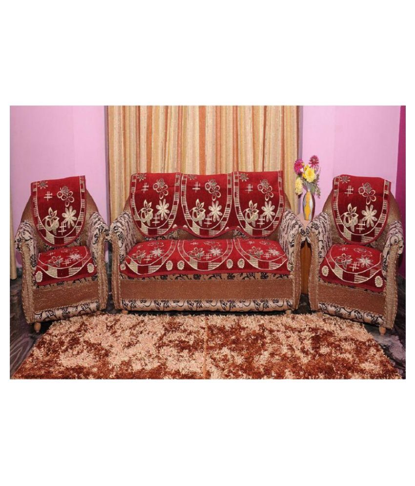 Mhf Maroon Velvet Sofa Covers Set Of 10 Mhf Maroon Velvet Sofa Covers Set Of 10
