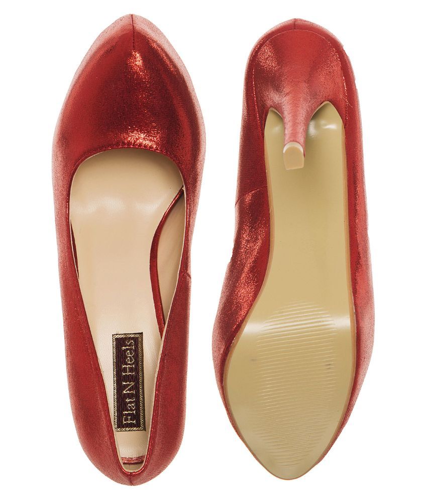 red flat heels