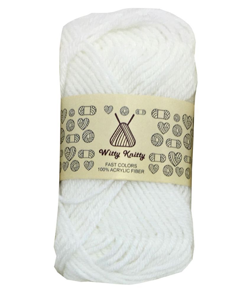 white wool yarn
