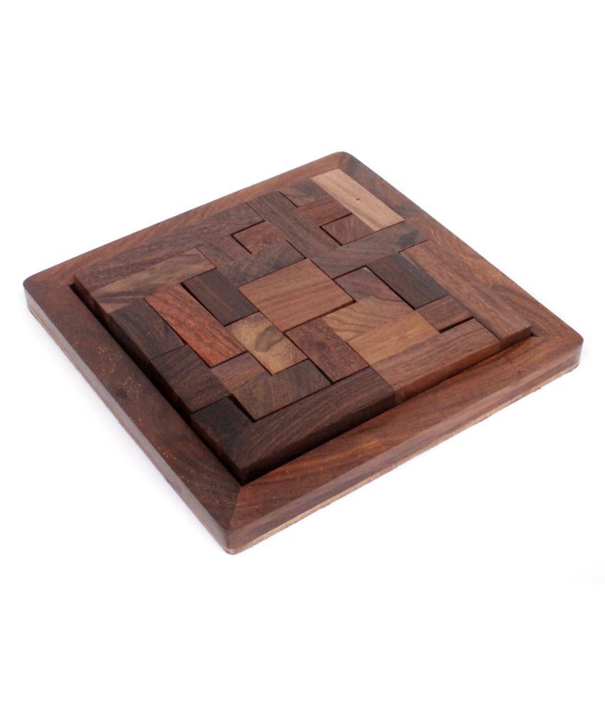 Home Sparkle Brown Wooden Puzzle Game Buy Home Sparkle Brown Wooden Puzzle Game Online At Low Price Snapdeal