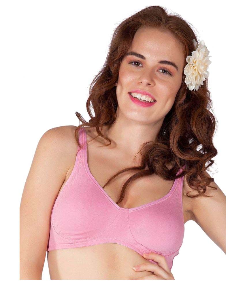 Liberti World Pink Cotton Lycra T-Shirt/ Seamless Bra