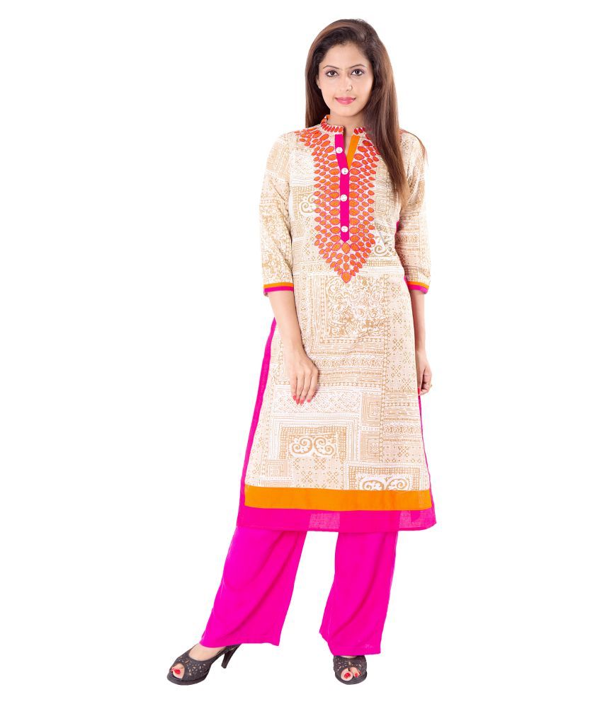 Piya Bawari Cotton Kurti With Palazzo - Stitched Suit - Buy Piya Bawari ...