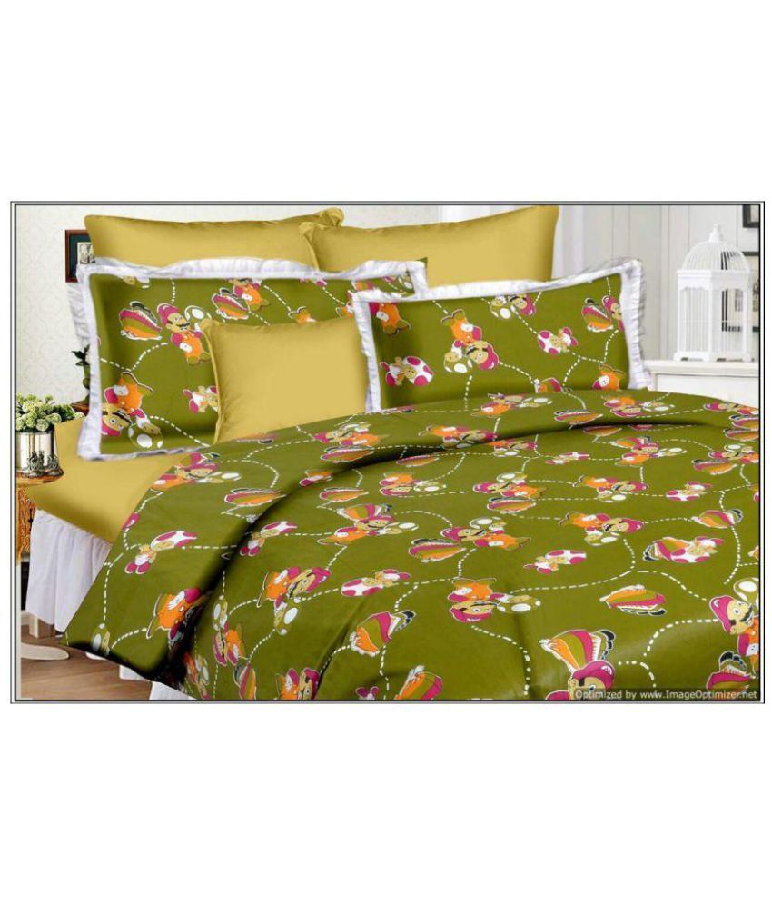 SHWETA Double Cotton Cartoons Bed Sheet Buy SHWETA Double Cotton