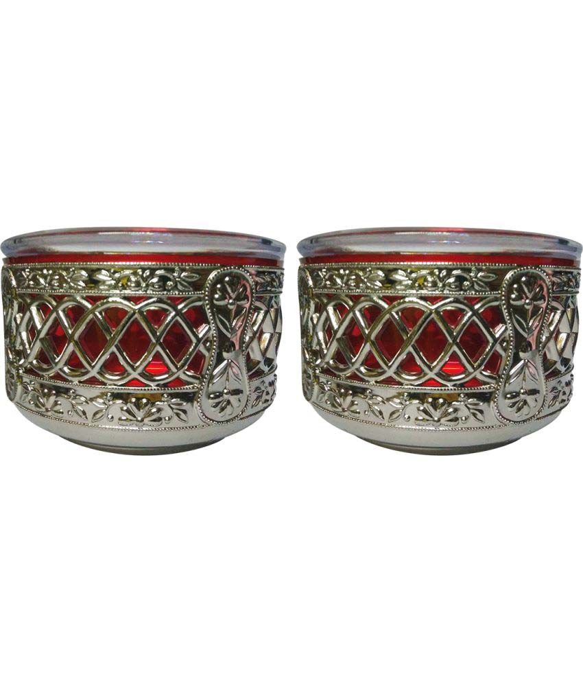 Gold Dust Plastic Dry Fruit Serving Bowl Set of 2
