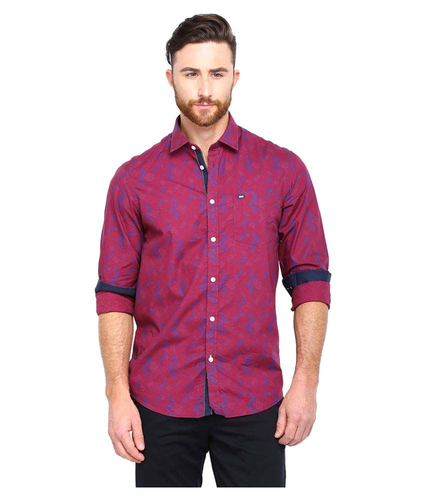 Arrow Sports Maroon Casuals Slim Fit Shirt - Buy Arrow Sports Maroon ...