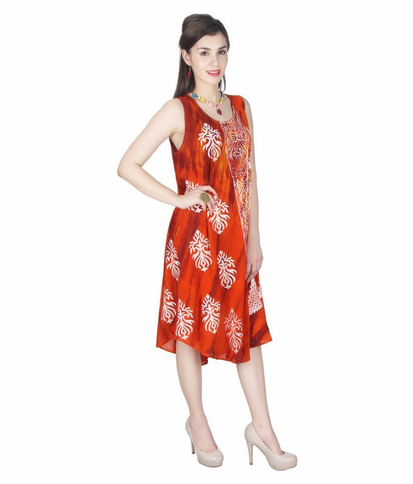 Crystal Brown Cotton Dresses - Buy Crystal Brown Cotton Dresses Online ...