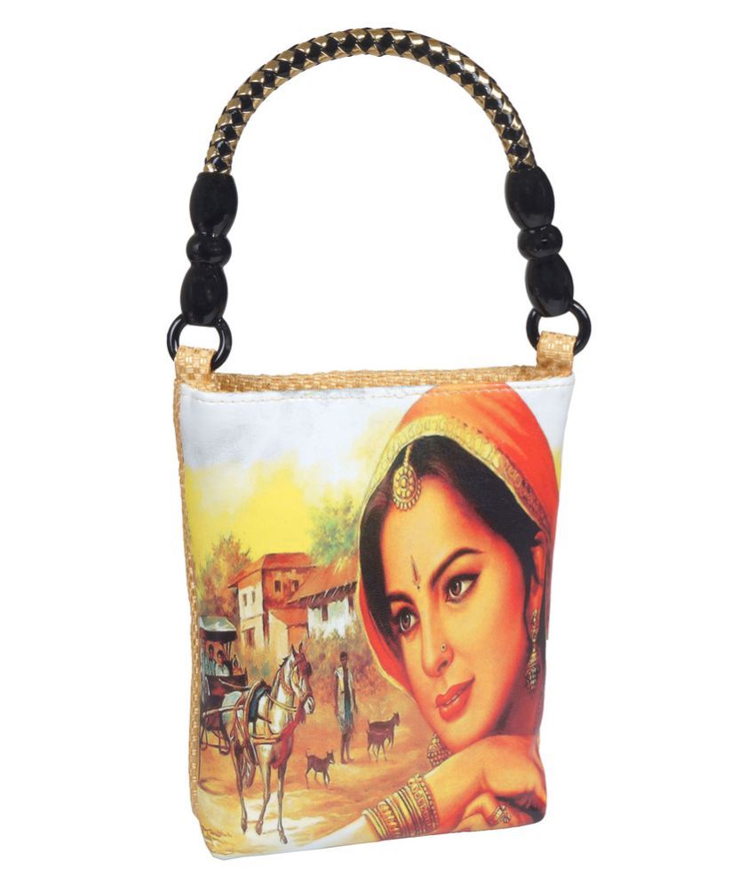 Prettykrafts Multi Jute Handheld Bag