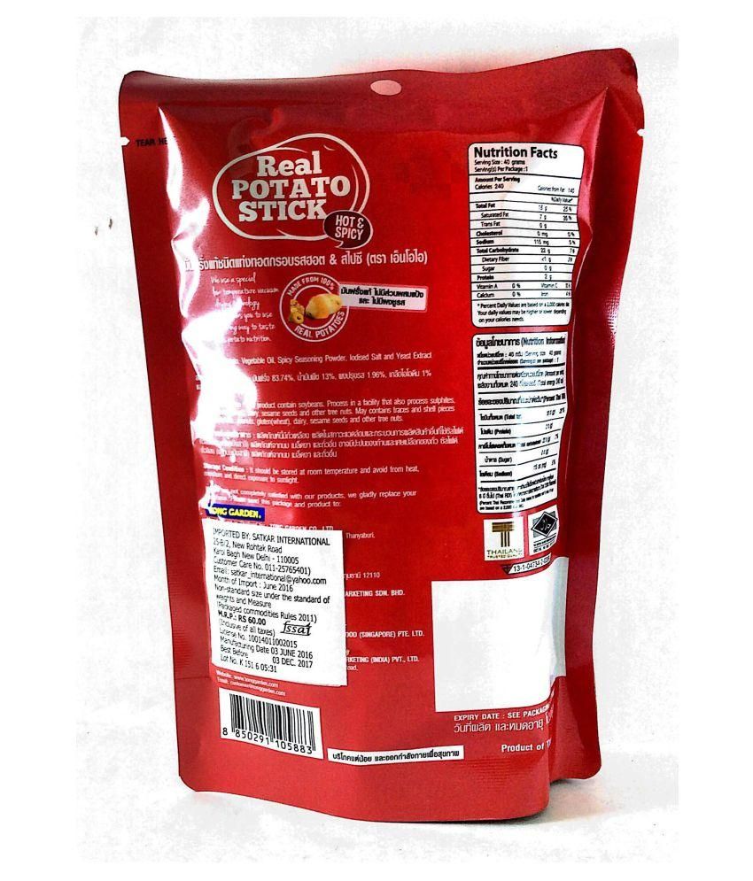 Tong Garden Noi Real Potato Sticks Hot & Spicy 40 gm Buy Tong Garden Noi Real Potato Sticks Hot
