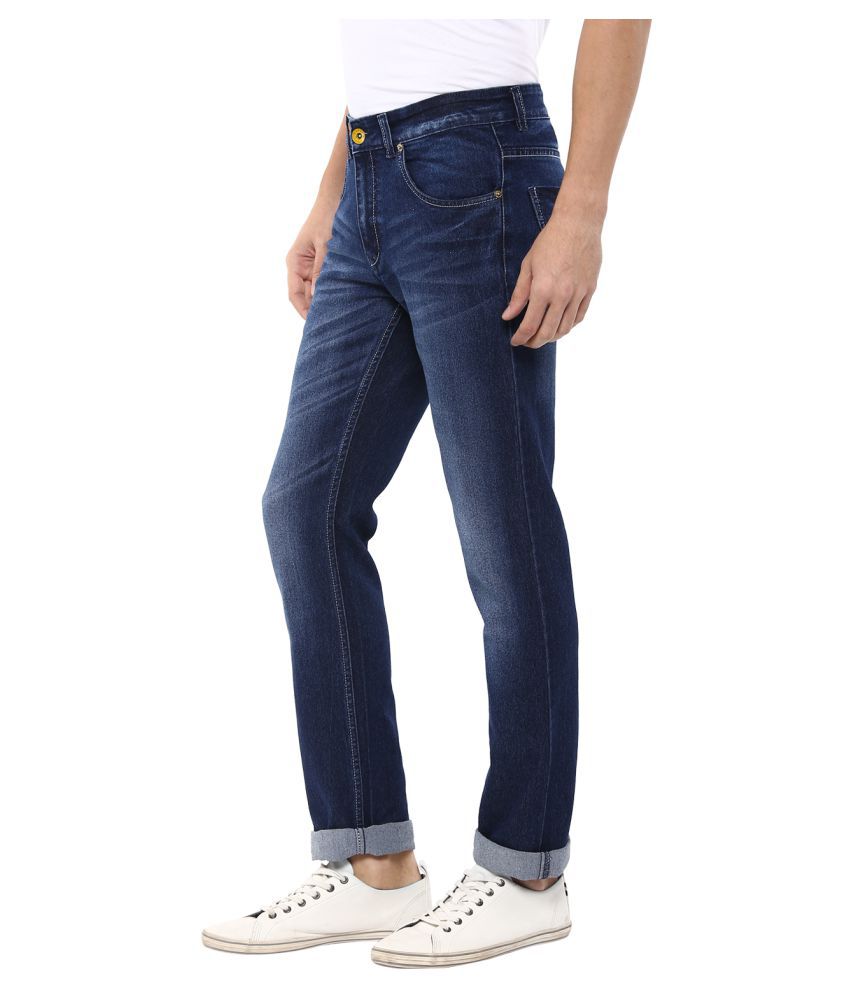 11cent Dark Blue Slim Washed Men's Jeans - Buy 11cent Dark Blue Slim ...