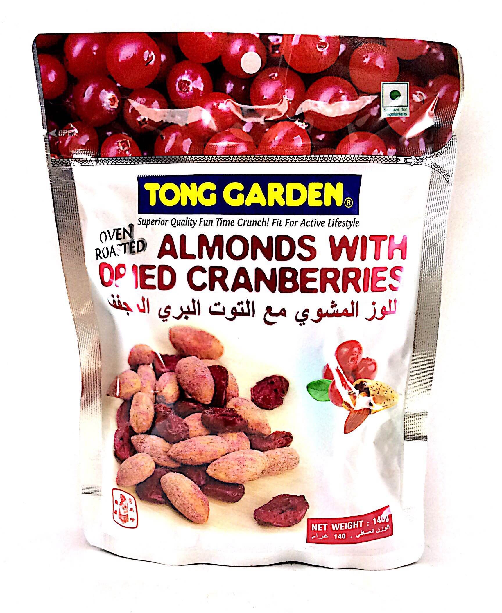 Tong Garden Oven Roasted Almonds with Cranberries Pouch 140gm Buy