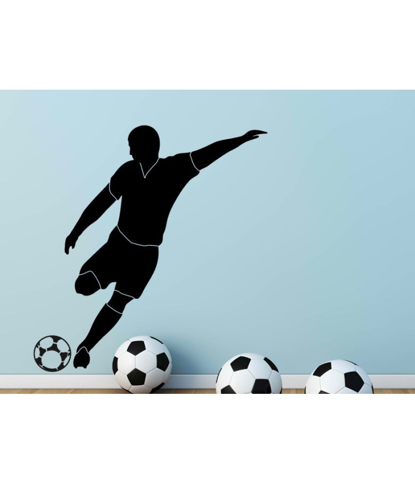     			Decor Villa Footbal player playing football Vinyl Wall Stickers