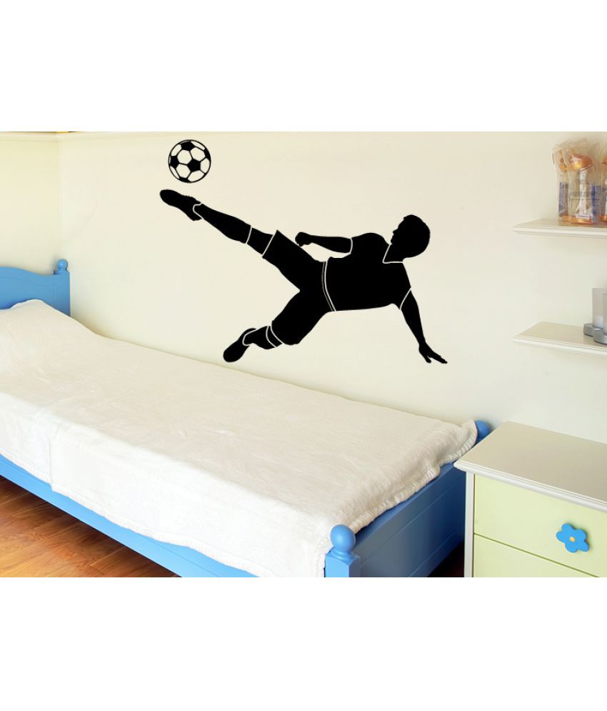     			Decor Villa Football player doing gooal Vinyl Wall Stickers