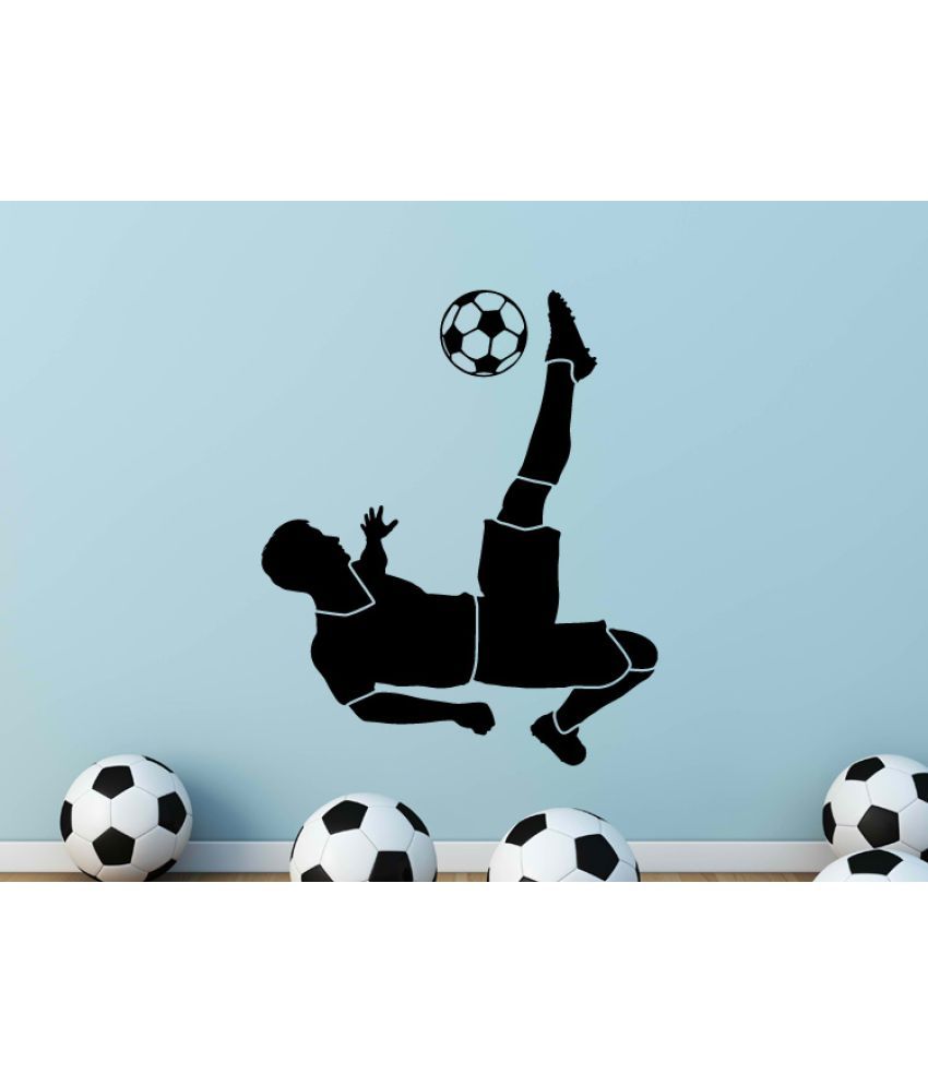     			Decor Villa Football player kicking Vinyl Wall Stickers