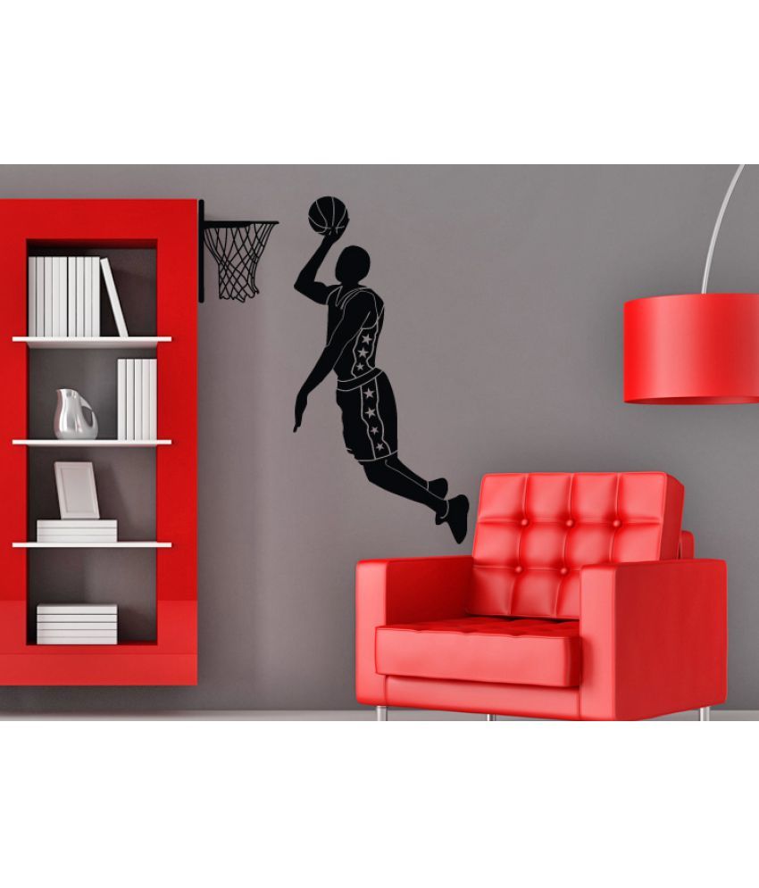     			Decor Villa Player doing basket Vinyl Wall Stickers